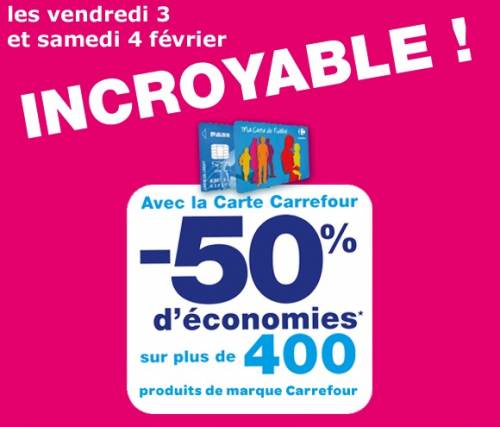 carrefour market 400 produits à moitié prix carrefour market 400 produits à moitié prix : 50% d'économies