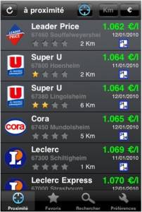 verycarbu liste des prix sur l'application verycarbu