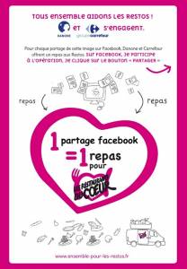 tous ensemble aidons les restos tous ensemble aidons les restos 1 partage = 1 repas