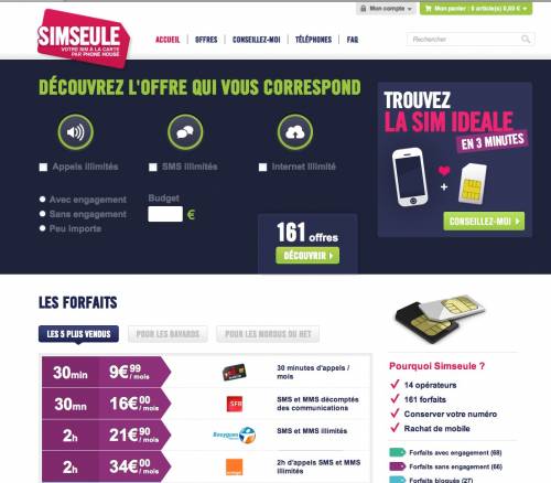 simseule.fr simseule comparateur de prix et de service pour les forfaits mobiles sans téléphone