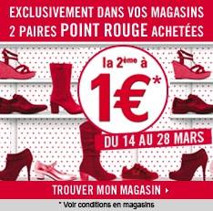 la halle aux chaussures bon plan point rouge la halle aux chaussures deuxième paire à 1?