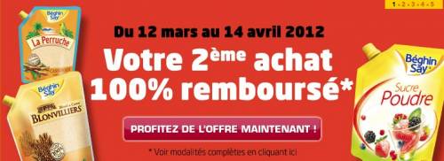 sucres béghin say 100% remboursé produits béghin say 100% remboursé mars 2012