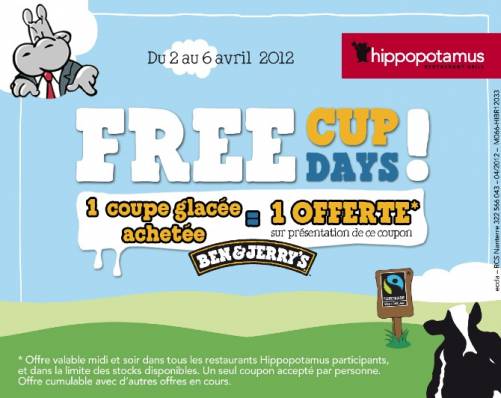 free cup days 2012 coupe glacée gratuite ben