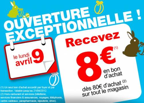 carrefour ouverts lundi de pâques 2012 carrefour bon achat 8? dans les carrefour ouverts le lundi 9 avril 2012