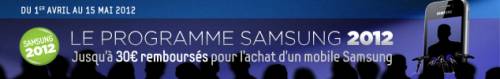 samsung 70? remboursés samsung jusqu'à 70? remboursés pour l'achat d'un mobile samsung