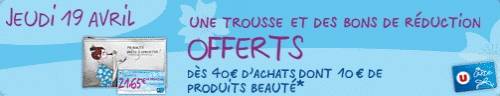 trousse beauté super u bon plan trousse beauté et bons de réduction super u offerte