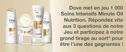 dove oil nutrition gratuit gagner des produits dove oil nutrition