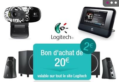 logitech bon d'achat logitech : obtenez un bon d'achat de 20? pour 2? seulement