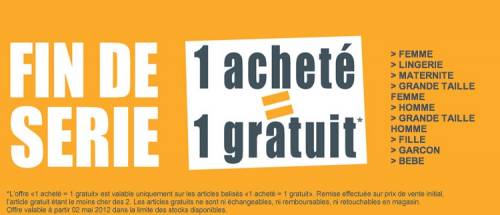 fin de série kiabi mai 2012 kiabi 1 acheté = 1 gratuit mai 2012