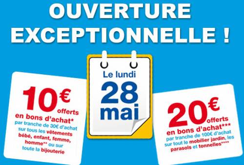 carrefour ouvert le 28 mai 2012 carrefour ouvert le 28 mai 2012 : deux promos exceptionnelles