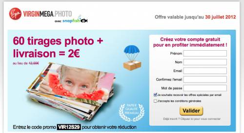 bon plan tirage photo bon plan pour le tirage de vos photos de vacances d'été 2012 avec 60 photos livrées à 2?