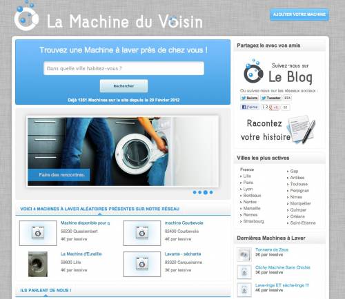 partage de machine à laver avec la machine du voisin
