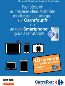 carrefour 10? offerts carrefour 10? offerts avec le flashcode et l'application mobile iphone android
