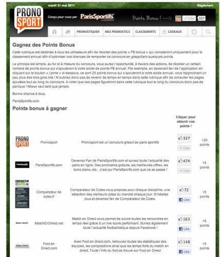 pronosport bonus les bonus de points pour pronosport