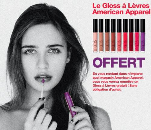 american apparel gloss gratuit offert american apparel gloss gratuit offert