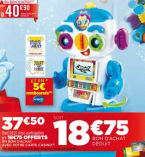 bon plan vtech robot zinzin bon plan vtech robot zinzin pour noël 2012 avec 50% remboursé sur la carte géant casino