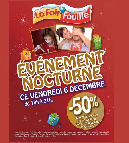 la foir fouille nocturne la foir fouille nocturne : 50% remboursé en bon d'achat