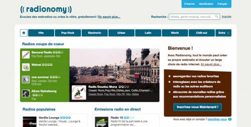 radionomy, la musique en ligne site radionomy