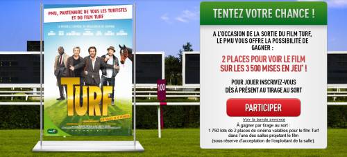 pmu 3500 places de cinéma à gagner jeu-concours pmu avec 3500 places de cinéma à gagner pour le film turf