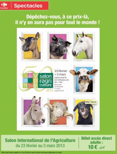 promo salon agriculture 2013 une promo pour le salon agriculture 2013 promo avec des places moins chères à 10?