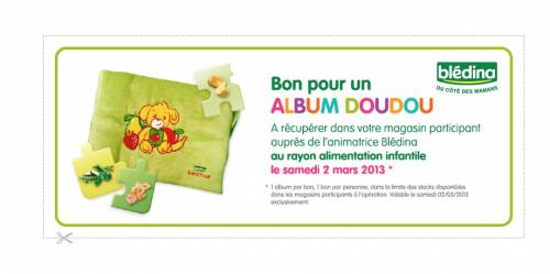 blédina album doudou blédina album doudou gratuit offert le 2 mars 2013