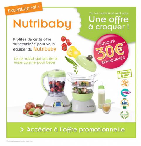 babymoov nutribaby babymoov nutribaby à 99,9? avec l'offre de remboursement de 30? remboursés