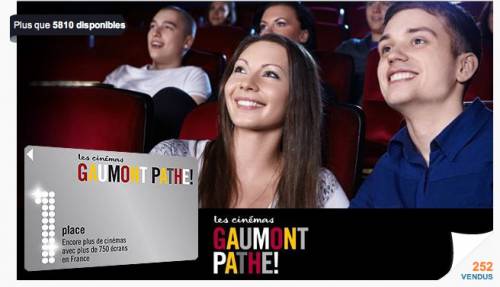 Groupon place cinéma Gaumont Pathé place de ciné Gaumont Pathé moins chère avec Groupon