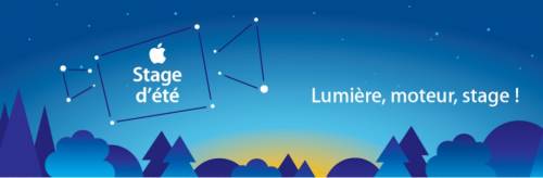 stage d'été apple lumière, moteur, stage apple pour les enfants