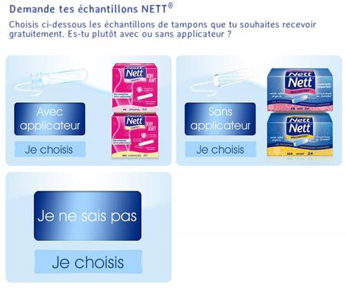 echantillon gratuit nett echantillon gratuit tampon nett