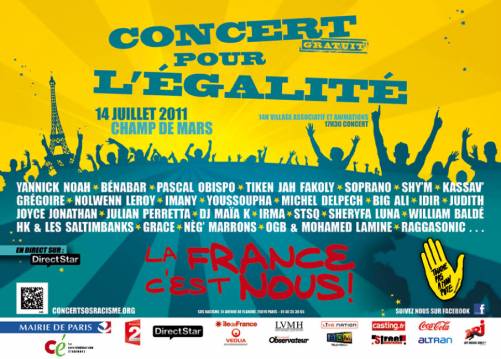 sos racisme concert du 14 juillet sos racisme concert gratuit du 14 juillet au champ de mars