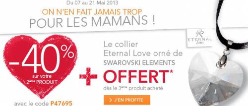 nocibé fête des mères 2013 nocibé fête des mères 2013 code promo 40% de réduction sur le deuxième produit et collier swarovski offert