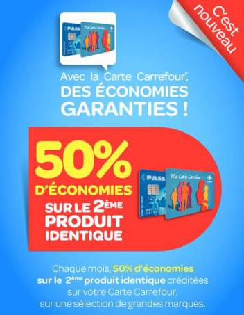carte carrefour économies garanties carte carrefour économies garanties 50% d'économies sur le 2ème produit identique