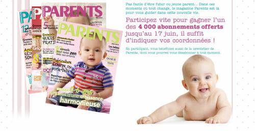 jeu-concours parents jeu-concours magazine parents 4000 abonnements gratuits à gagner