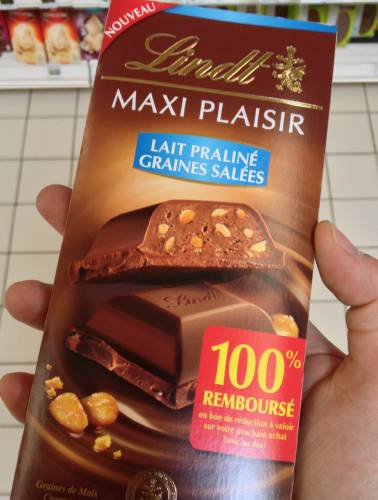 lindt maxi plaisir 100% remboursé tablette de chocolat lindt maxi plaisir 100% remboursé