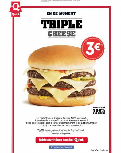 quick triple cheese à 3? quick triple cheese : burger en promo vendu 3?