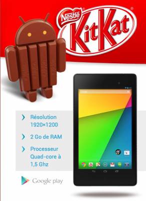 gagner tablette google nexus 7 gagner tablette google nexus 7 avec kit kat de nestlé