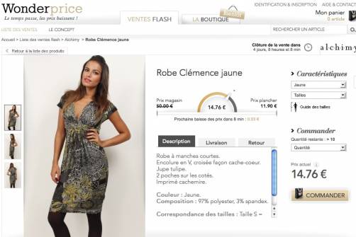 wonderprice wonderprice : vente prix baisse avec le temps