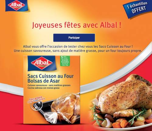 echantillon gratuit albal echantillon gratuit à recevoir albal : sac de cuisson