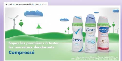 déodorant compressé : 500 gratuits tester le déodorant compressé avec 500 exemplaires gratuits
