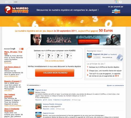 numéro mystère numéro mystère : le site pour gagner une cagnotte qui gagne 50? par jour
