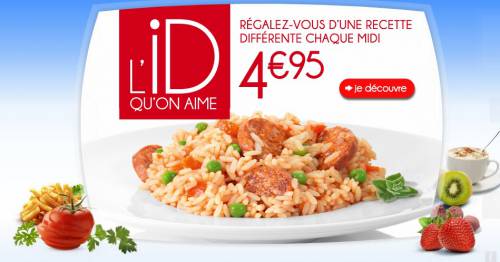 flunch l'id qu'on aime flunch l'id qu'on aime : votre plat chaud du midi pour 4,95?