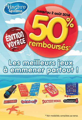 offre de remboursement hasbro voyage offre de remboursement hasbro voyage 50% remboursé en différé