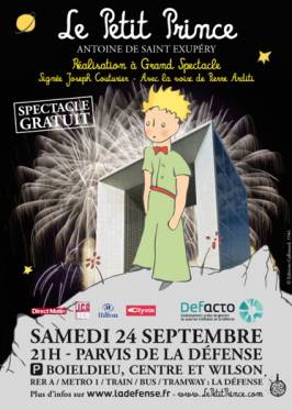 spectacle gratuit le petit prince affiche du spectacle gratuit le petit prince à la défense