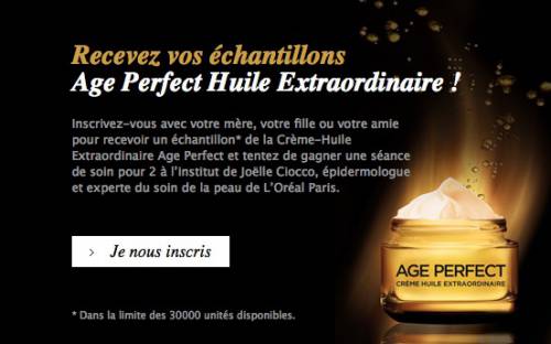 l'oréal age perfect échantillon gratuit l'oréal age perfect échantillon gratuit