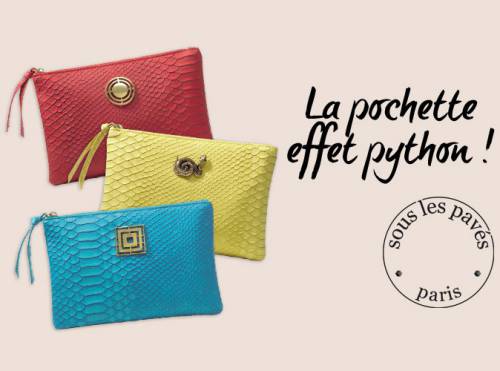 public pochette python public pochette python sous les pavés paris