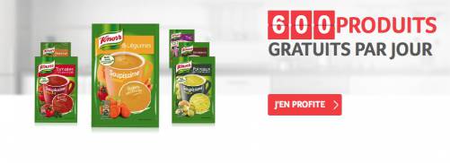 knorr 600 produits gratuits par jour knorr 600 produits gratuits par jour avec soupissime instant