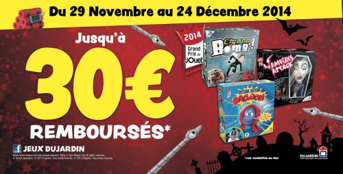 offre de remboursement dujardin noël 14 offre de remboursement dujardin noël 2014 de 10? à 30? remboursés en différé sur les jeux de société