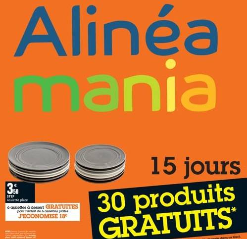 alinéa mania alinéa mania 30 produits gratuits