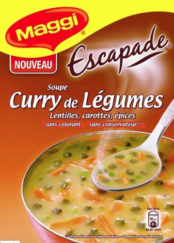 soupe maggi escapade curry de légumes echantillon gratuit soupe maggi escapade curry de légumes