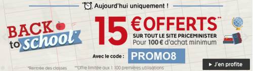 priceminister 15? offerts dès 100? priceminister 15? offerts dès 100? d'achat